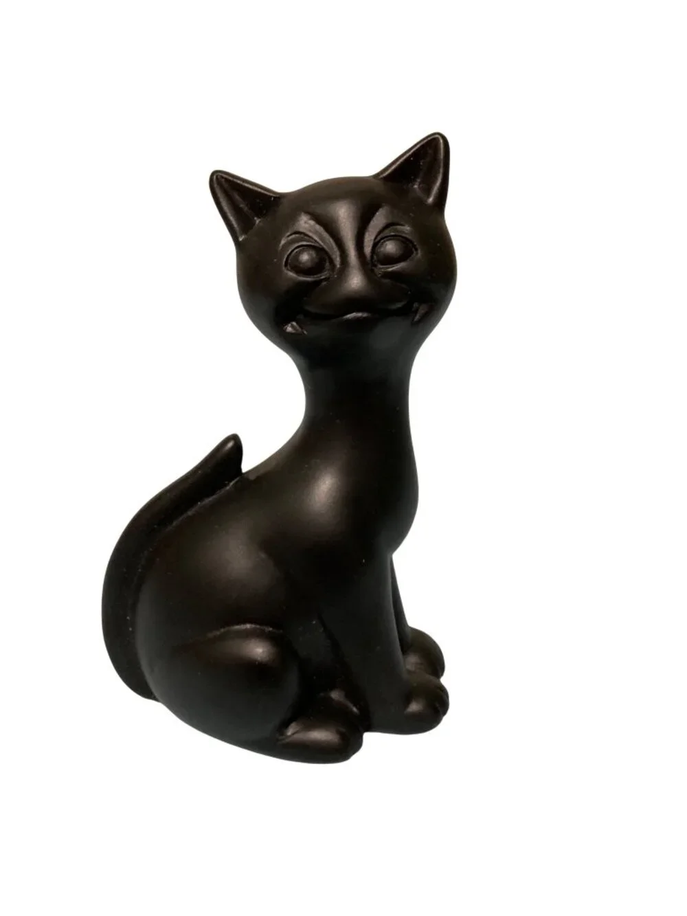 Primitive Look Lucky Black Bog Cat Good Luck Figurine Halloween Decor
